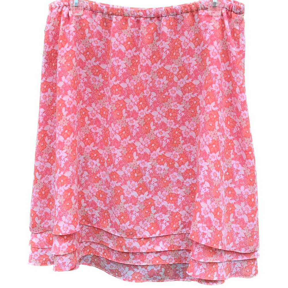 CJ Banks Women’s 16 pink floral skirt